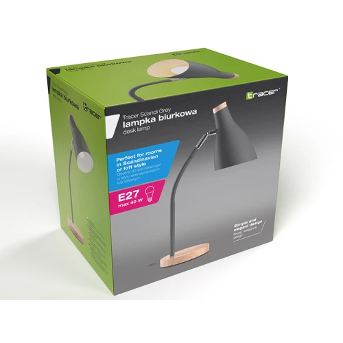 Lampka biurkowa Tracer Scandi Grey 40W