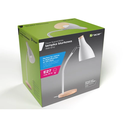 Lampka biurkowa Tracer Scandi White 40W