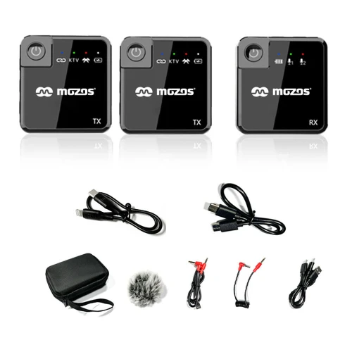 Mikrofon MOZOS MX1 Dual Podwójny Mikroport Bezprzewodowy 2.4GHz