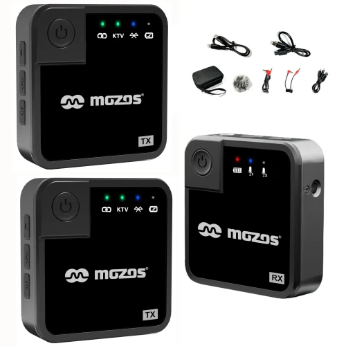 Mikrofon MOZOS MX1 Dual Podwójny Mikroport Bezprzewodowy 2.4GHz