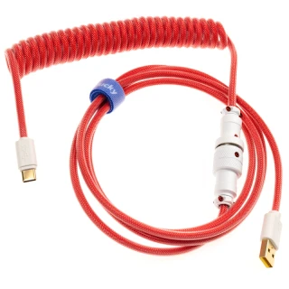 Kabel do klawiatury Ducky Premicord Czerwony (USB Typ C do Typ A) - 1,8m