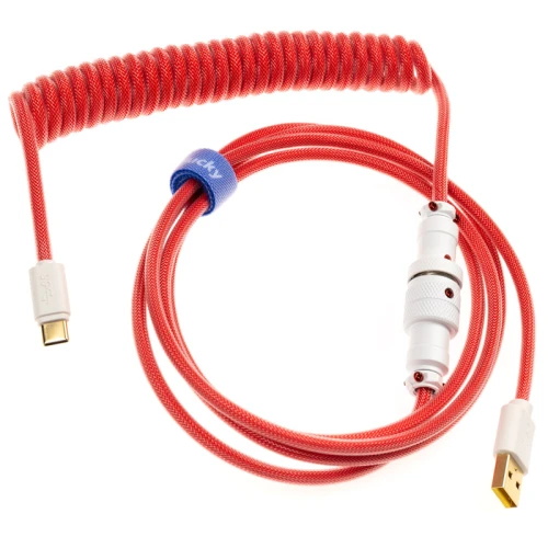 Kabel do klawiatury Ducky Premicord Czerwony (USB Typ C do Typ A) - 1,8m