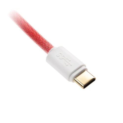 Kabel do klawiatury Ducky Premicord Czerwony (USB Typ C do Typ A) - 1,8m