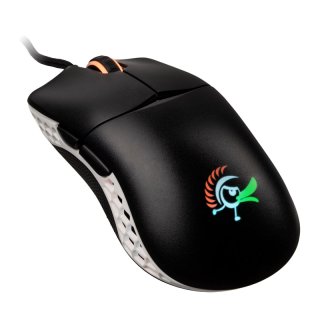 Mysz Ducky Feather ARGB - Omron Switches, Czarno-biała