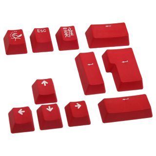 Zestaw klawiszy Double-Shot PBT - Czerwone - 11 klawiszy