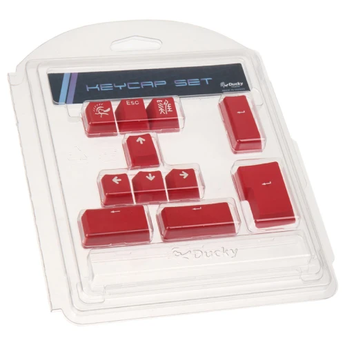 Zestaw klawiszy Double-Shot PBT - Czerwone - 11 klawiszy