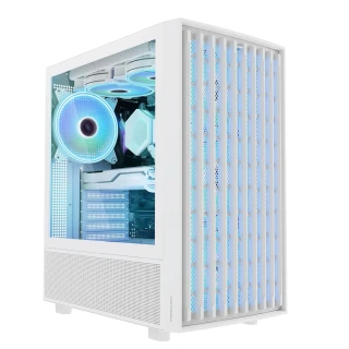 Obudowa Modecom Breeze ARGB Flow Midi Tempered Glass White