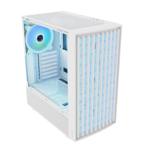 Obudowa Modecom Breeze ARGB Flow Midi Tempered Glass White