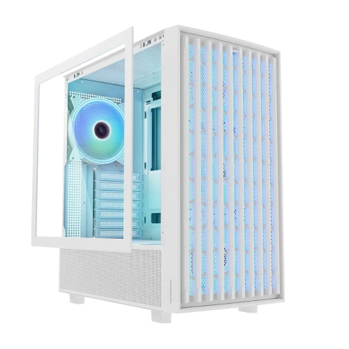 Obudowa Modecom Breeze ARGB Flow Midi Tempered Glass White
