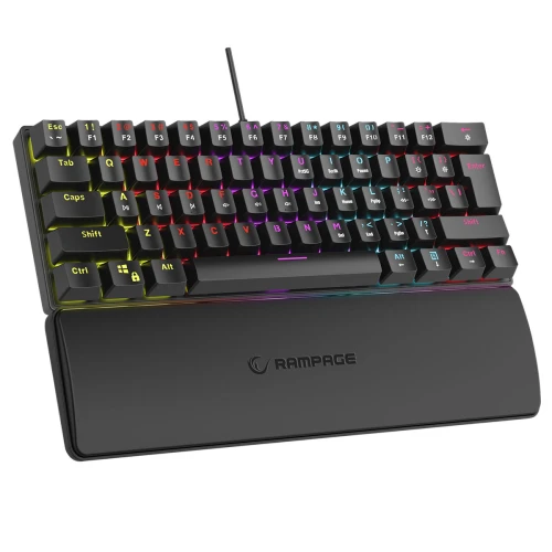 Klawiatura Rampage PLOWER K60 RGB Black Blue Switch
