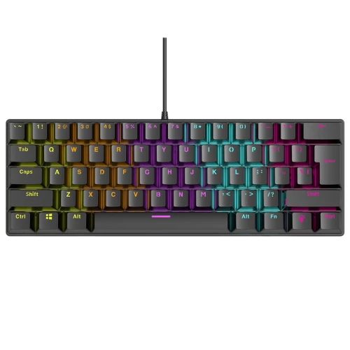 Klawiatura Rampage PLOWER K60 RGB Black Blue Switch