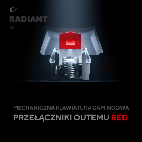 Klawiatura Rampage RADIANT K11 Pudding Black Red Switch