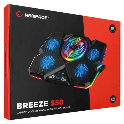 Podstawka chłodząca do laptopa Rampage Breeze S50 RGB LCD