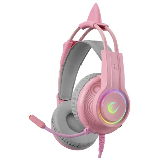 Słuchawki Rampage RM-K91 X-CATTY Pink USB 7.1 RGB