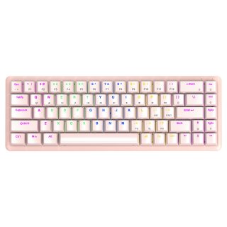 Klawiatura Rampage REBEL Pink Low Profile Red Switch