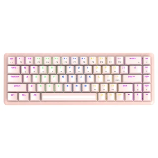 Klawiatura Rampage REBEL Pink Low Profile Red Switch