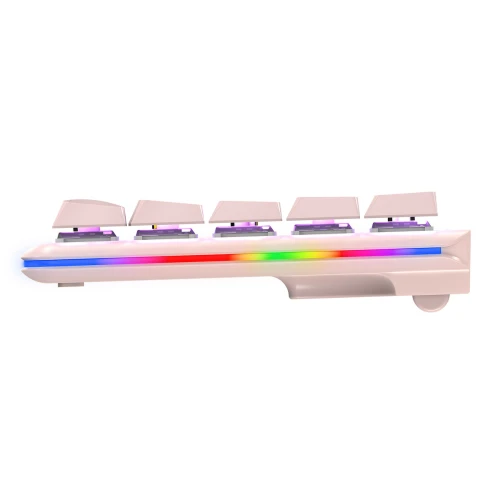 Klawiatura Rampage REBEL Pink Low Profile Red Switch