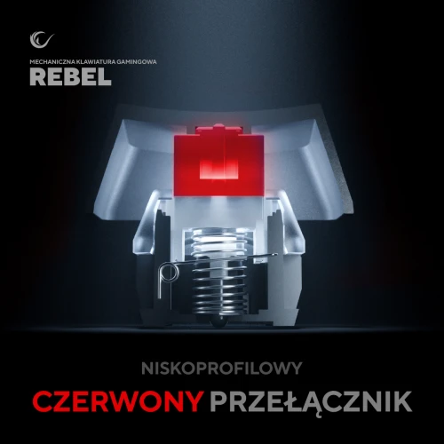 Klawiatura Rampage REBEL Pink Low Profile Red Switch