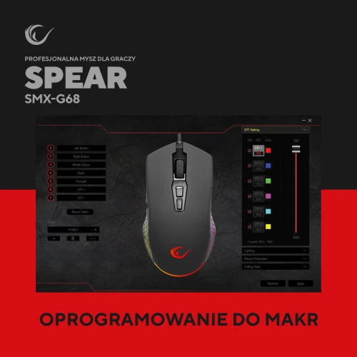 Mysz Rampage Rampage SMX-G68 SPEAR V2 RGB