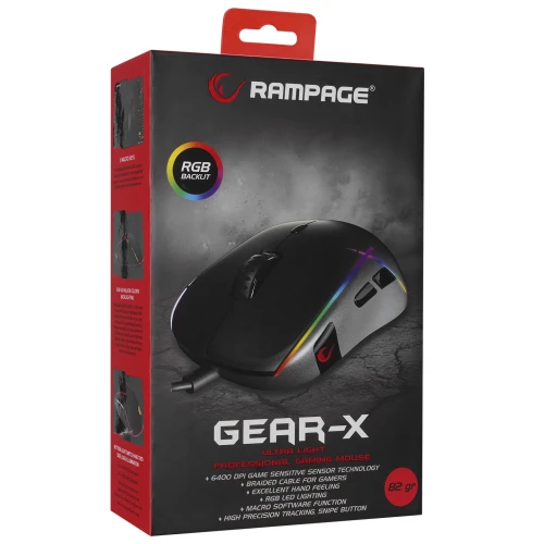 Mysz Rampage SMX-R115 GEAR-X RGB