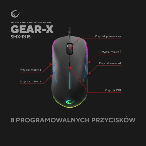 Mysz Rampage SMX-R115 GEAR-X RGB