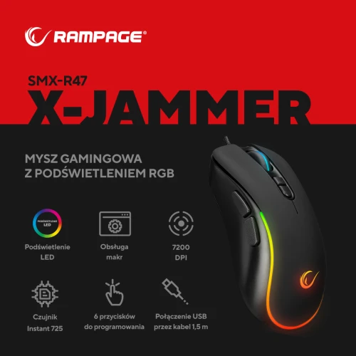 Mysz Rampage SMX-R47 X-JAMMER RGB