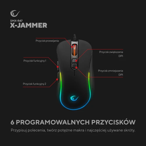 Mysz Rampage SMX-R47 X-JAMMER RGB
