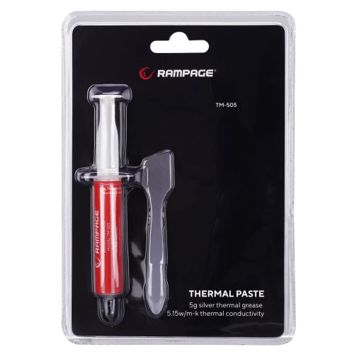 Pasta termoprzewodząca Rampage TM-505 5g 5.15w/m.K Silver