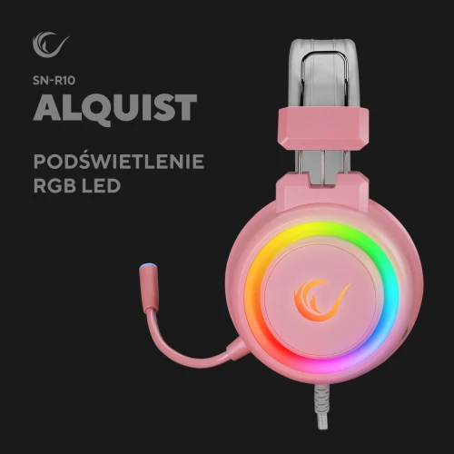 Słuchawki Rampage SN-R10 ALQUIST Pink RGB