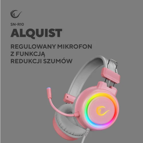 Słuchawki Rampage SN-R10 ALQUIST Pink RGB