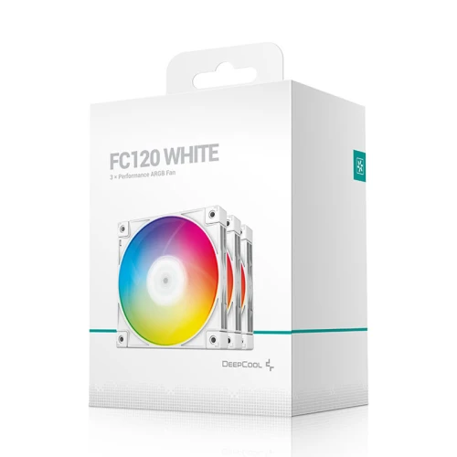 Wentylatory DeepCool FC120 120mm White - 3-pack