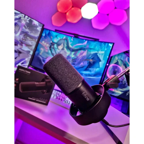 Mikrofon dynamiczny Fifine T688 USB XLR ze statywem