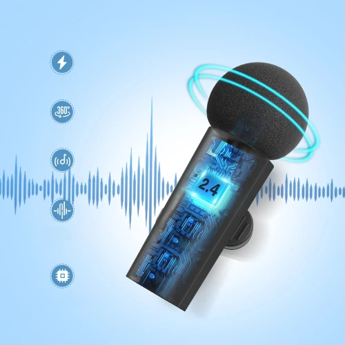 Mikrofon krawatowy Fifine M8 Mikroport Podwójny 2.4GHz