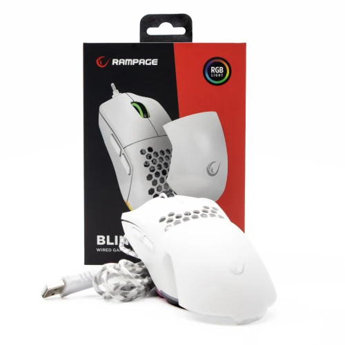 Mysz Rampage BLINK RGB White USB
