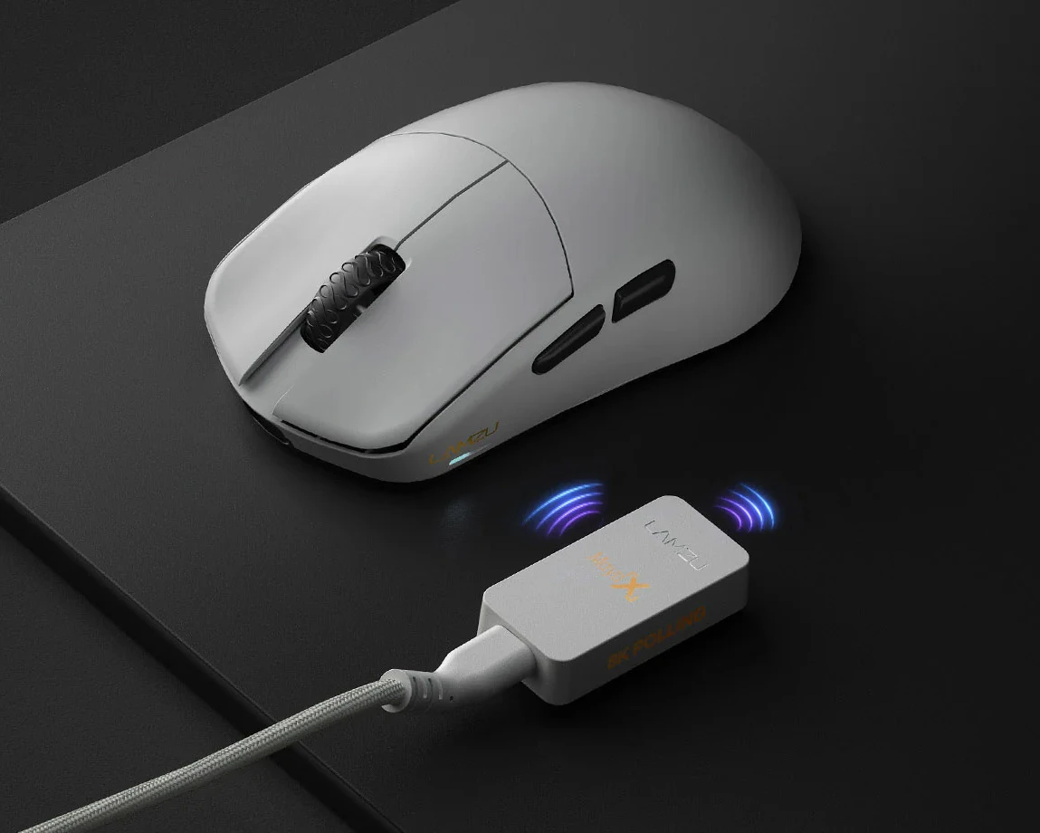 Mysz Lamzu Maya X 8K Wireless - widok od spodu