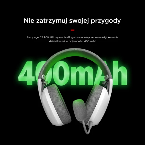 Słuchawki Rampage CRACK H11 White USB 7.1 Wireless