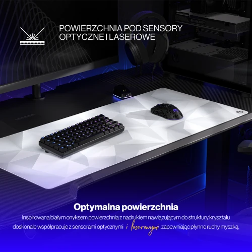 Podkładka Endorfy Crystal Onyx White XL – 900x400mm