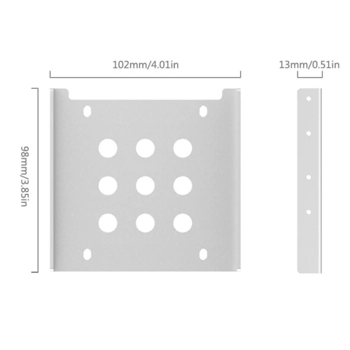Ramka montażowa do dysku  SATA 2,5" Aluminiowa