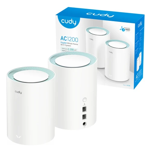 Zestaw Mesh Cudy M1300 WiFi 5 2,4GHz/5GHz 2szt