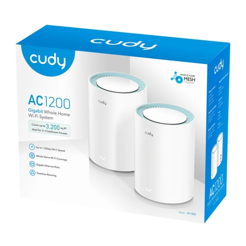 Zestaw Mesh Cudy M1300 WiFi 5 2,4GHz/5GHz 2szt