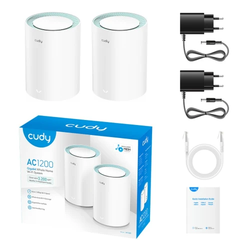 Zestaw Mesh Cudy M1300 WiFi 5 2,4GHz/5GHz 2szt