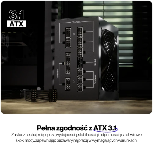 Zasilacz ENDORFY Supremo FM6 Gold 1000W PCIE5 80Plus Gold