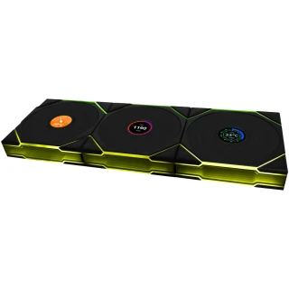 Wentylator Lian Li UNI FAN TL Wireless LCD ARGB PWM Reverse Blade Czarny – 120mm 3-pack z kontrolerem