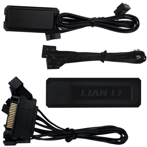 Wentylator Lian Li UNI FAN TL Wireless LCD ARGB PWM Reverse Blade Czarny – 120mm 3-pack z kontrolerem
