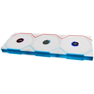 Wentylator Lian Li UNI FAN TL Wireless LCD ARGB PWM Reverse Blade Biały – 120mm 3-pack z kontrolerem