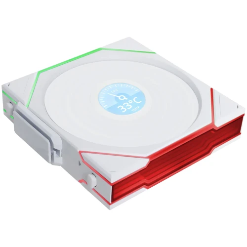 Wentylator Lian Li UNI FAN TL Wireless LCD ARGB PWM Reverse Blade Biały – 120mm