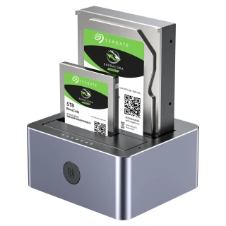 Stacja dokująca Unitek Y-3027GY01-EU HDD USB3.0 2x SATA 2,5''/3,5'' USB-C 10Gbps