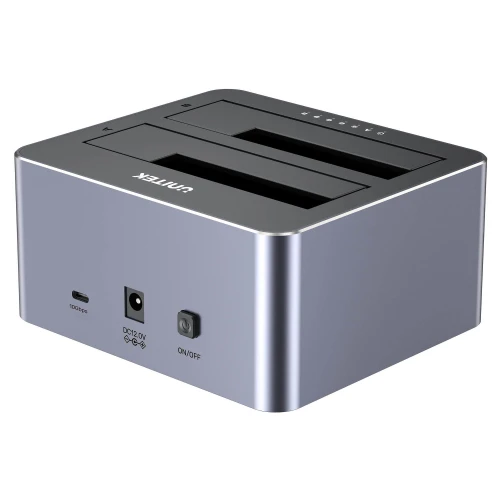 Stacja dokująca Unitek Y-3027GY01-EU HDD USB3.0 2x SATA 2,5''/3,5'' USB-C 10Gbps