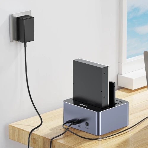 Stacja dokująca Unitek Y-3027GY01-EU HDD USB3.0 2x SATA 2,5''/3,5'' USB-C 10Gbps