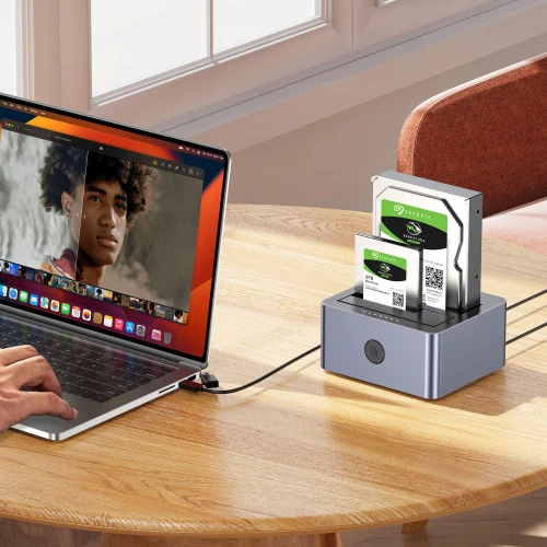 Stacja dokująca Unitek Y-3027GY01-EU HDD USB3.0 2x SATA 2,5''/3,5'' USB-C 10Gbps